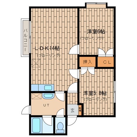 セカンドイースト18の物件間取画像